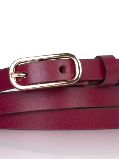 Узкий кожаный ремень BISHOP GOLD BUCKLE для платья