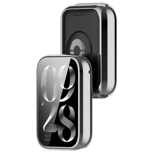 ETUI OBUDOWA 2W1 Z OSŁONĄ NA EKRAN DO XIAOMI MI BAND 8 PRO - SREBRNY