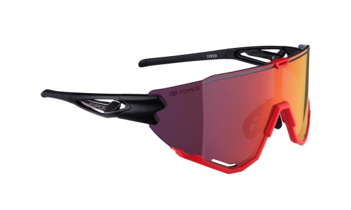 Okulary rowerowe FORCE CREED czarno-czerwone