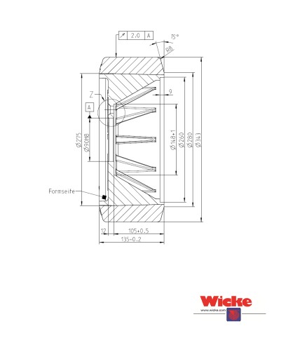 Колесо ведущее LINDE 343/135 AS:7 90мм WICKE