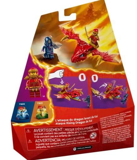 klocki LEGO NINJAGO 71801 Atak powstającego smoka Kaia