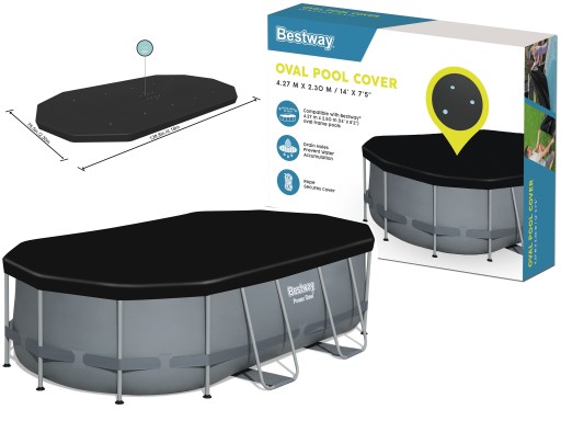 Овальное покрытие BESTWAY для бассейна 14FT 427x250 см
