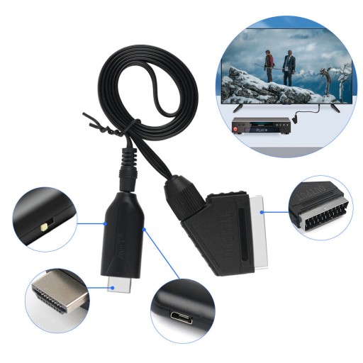 АУДИО КОНВЕРТЕР HDMI В SCART ПРОСТОЕ ПРЕОБРАЗОВАНИЕ ЛИНИЯ ПРЕОБРАЗОВАНИЯ ВИДЕОКАБЕЛЯ