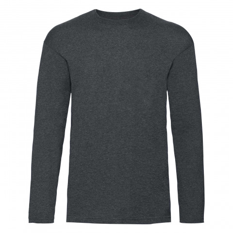 Longsleeve męski Fruit of the Loom koszulka na długi rękaw Ciemny Szary M