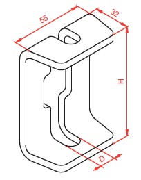 USV 750709 Потолочный держатель BAKS