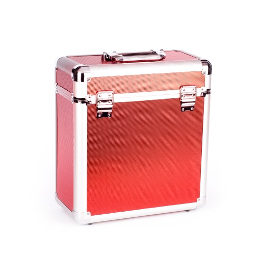 Красный 12-дюймовый чемодан на 45 пластинок CASE box