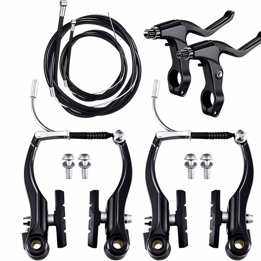 V-brake A2Z Черный горный велосипед спереди и сзади