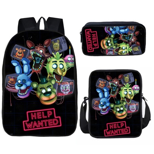 FIVE NIGHTS AT FREDDY'S ZESTAW SZKOLNY PLECAK A4 TORBA PIÓRNIK NOWE