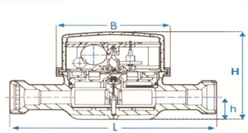 WODOMIERZ licznik LEGAL 2024-2029 1/2 DN15 zimna WODA licznik1,6