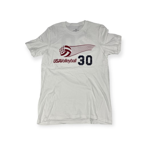 Мужская белая футболка ADIDAS USA VOLLEYBALL 30 M