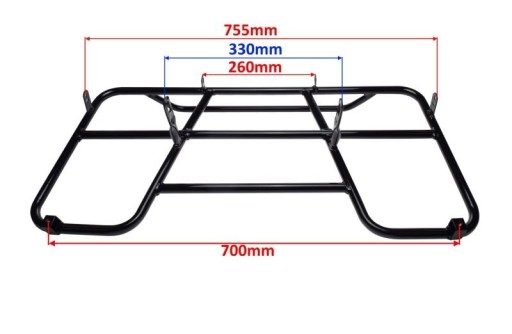 BAGAŻNIK STELAŻ PRZÓD PRZEDNI POD KUFER QUAD ATV BASHAN BS250S-5