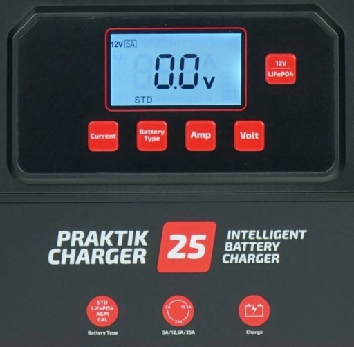 prostownik ideal CHARGER 25 LCD 12/24V Lithium prostownik do akumulatorów