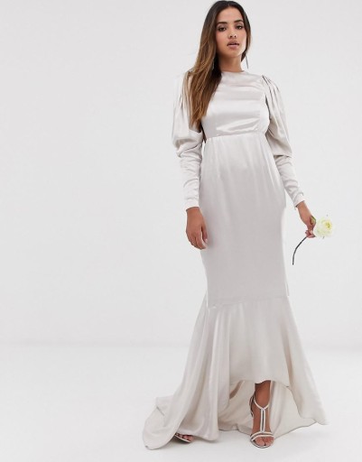 СВАДЕБНОЕ ПЛАТЬЕ С ОТКРЫТОЙ СПИНОЙ Asos Edition hbk атласное XXJ L