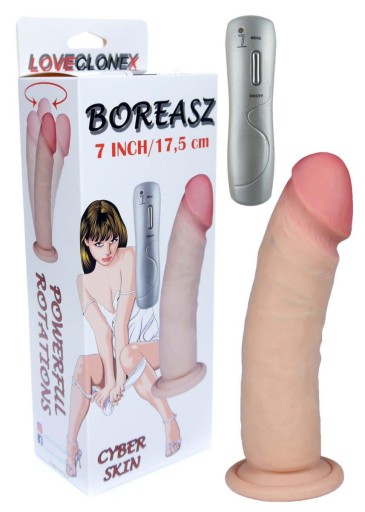 Реалистичный натуральный вибратор BOREASZ LOVECLONEX 17,5 СМ, 7 режимов вращения