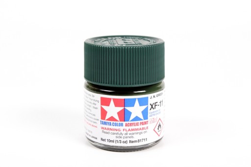 MODELARSKA FARBA AKRYLOWA ZIELONA MATOWA TAMIYA 10ml XF-11 J.N.GREEN (MATT)