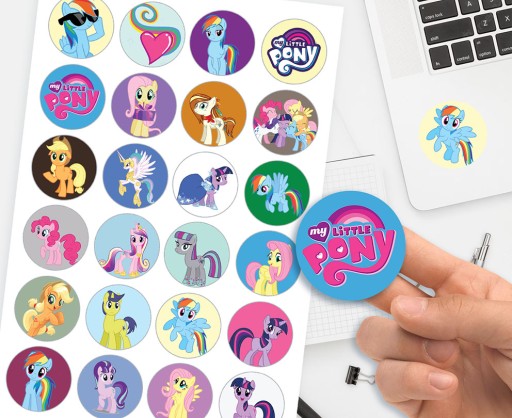 ФИРМЕННЫЕ НАКЛЕЙКИ MY LITTLE PONY, СУПЕР КАЧЕСТВО, 24 ШТ.