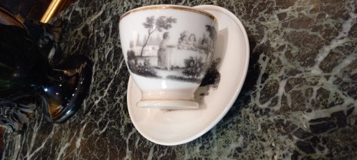Чашки со сценами в стиле ампир, 19 век, около 1810/30, Франция!!!