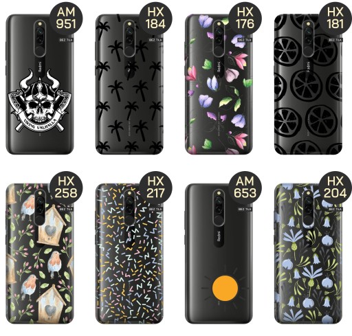 ETUI DO XIAOMI REDMI 8 WZORY BEZ TŁA NAKLEJKI STICKER OBUDOWA POKROWIEC