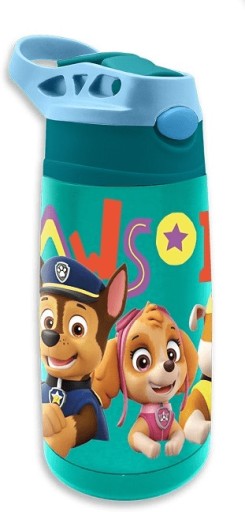 WYTRZYMAŁY BIDON TERMICZNY 450ML PSI PATROL POJEMNA BUTELKA DLA DZIECI