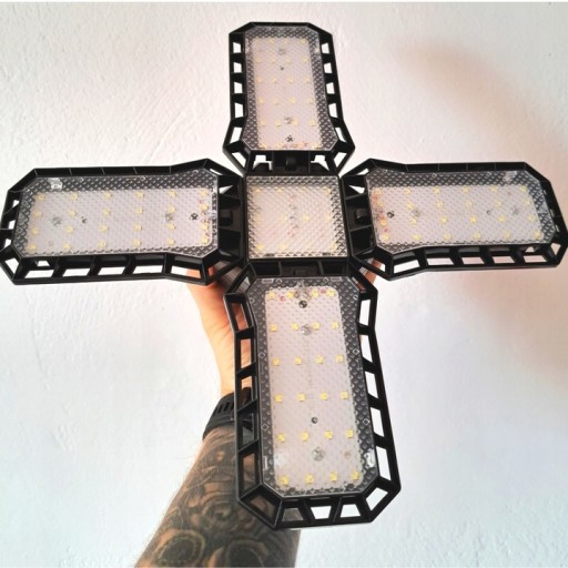 LAMPA SUFITOWA 60W LED WISZĄCA PLAFON WARSZTATOWA ŻYRANDOL HALOGEN ZARÓWKA