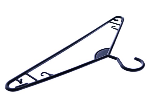 WIESZAK NA UBRANIA WIESZAKI UBRANIOWE CZARNE 50