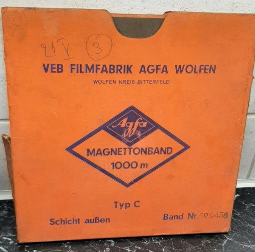 Лента катушка AGFA MAGNETTONBAND, 1000 м,
