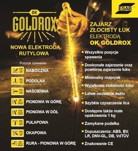 Розовые рутиловые электроды GoldRox 2,5 ESAB упаковка