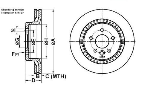 ТОРМОЗНЫЕ ДИСКИ ATE 2PCS VOLVO ЗАДНИЕ XC60 08-ATE