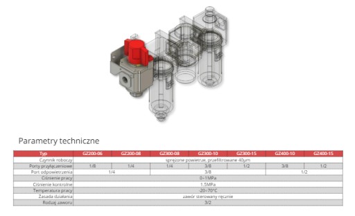 ZAWÓR ODCINAJĄCY AIRTAC GZ300-10G 3/2-3/8