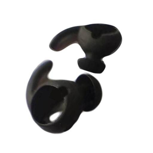 2xHeadphones Silikonowe nakładki na końcówki słuchawek dousznych + etui na czarne, czarne 2 szt
