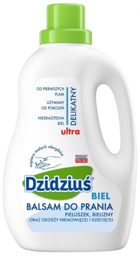 Dzidziuś balsam do prania pieluszek bielizny niemowląt i dzieci BIEL 1,5L