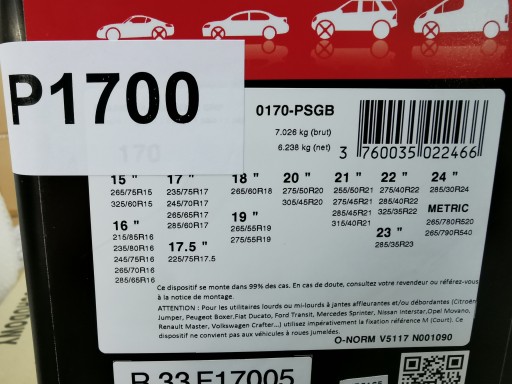 Цепи Polaire Steel Grip 17 MERC GLE 275/45R21 285/45R21 315/40R21