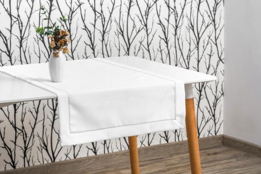 BIEŻNIK na stół ŚMIETANKA jasny KREMOWY 40x160