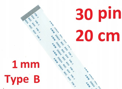 Taśma Flex FPC FFC VW-1 AWM 20624 80C 60V 20cm 30p