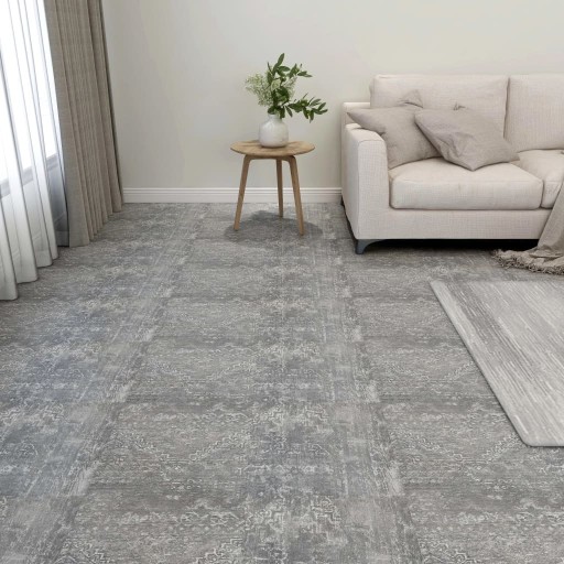 SAMOPRZYLEPNE PANELE PODŁOGOWE 55SZT PVC 511M² SZARE