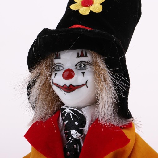 2pcs Porcelain Dolls Clown Hand Panted Doll