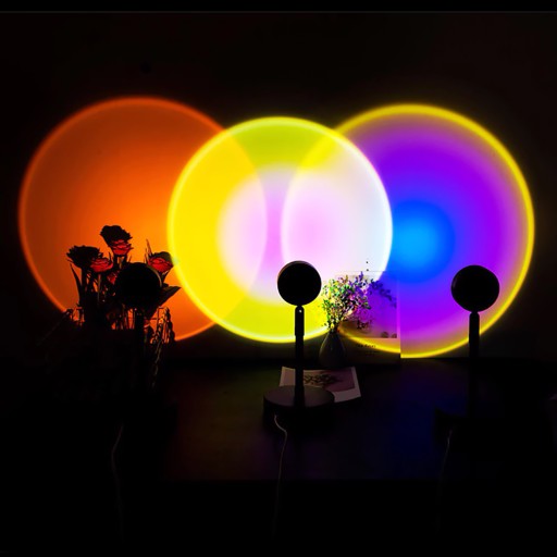 LAMPA PROJEKTOR IMITACJA SŁOŃCA LED USB TŁO ZDJĘĆ