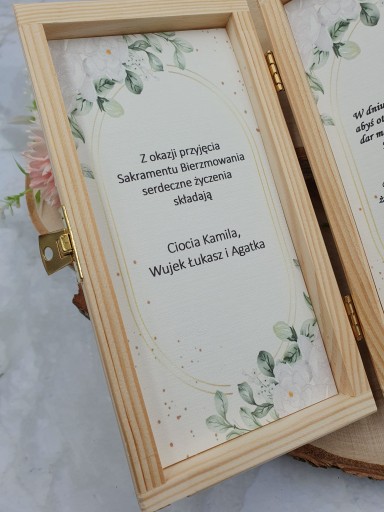 Pamiątka Bierzmowania pudełko na gotówkę
