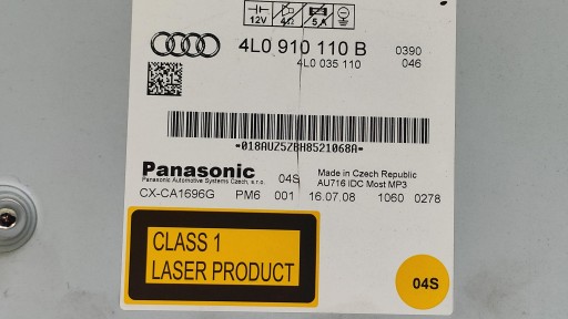 AUDI Q7 4L CD-ЧЕЙНДЖЕР 4L0910110B