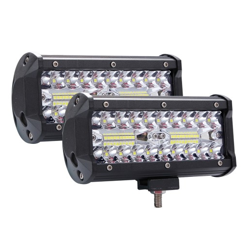 НАБОР РАБОЧИХ ЛАМП АВТОМОБИЛЬНЫЕ ГАЛОГЕНЫ QUAD 2x 120Вт LED CREE IP68 МОЩНЫЙ