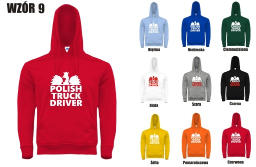 GRUBA BLUZA Z KAPTUREM TWÓJ NADRUK TRUCK TIR SCANIA VOLVO MAN IVECO POLISH