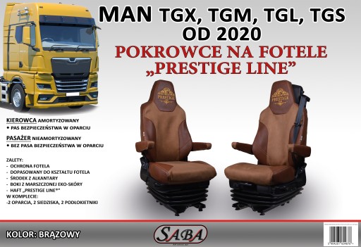 Чехлы на сиденья PRESTIGE LINE MAN с 2020 года.