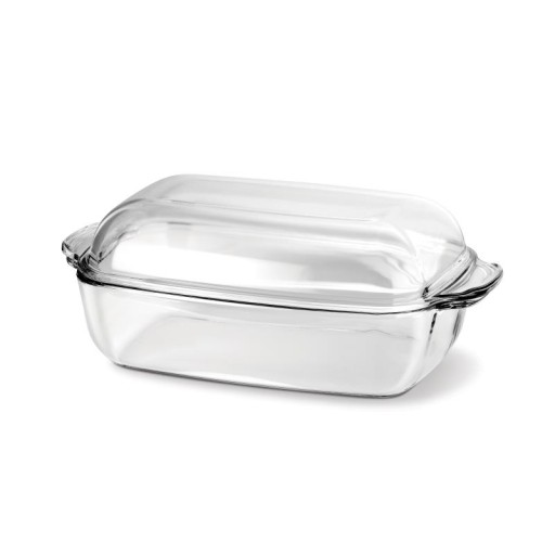 ТЕРМОСТОЙКИЙ стеклянный сосуд прямоугольный с крышкой, 7 литров, PYREX