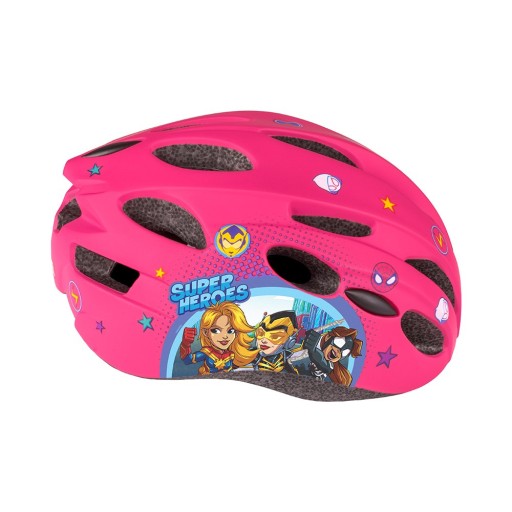 KASK ROWEROWY DZIECIĘCY NA ROLKI AVENGERS Różowy