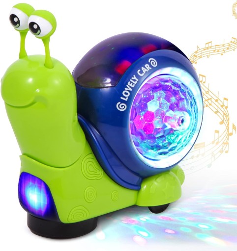 ПОЛЗУЩАЯ УЛИТКА ИНТЕРАКТИВНАЯ ИГРУШКА ЗВУКОВАЯ МУЗЫКА