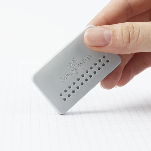 Ластик Faber Castell 187164 Eraser Grip 2001 Edge Grey Art, трапециевидный ластик