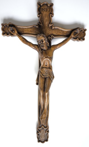 KRZYŻ | na ścianę jak DREWNIANY | PAN JEZUS na KRZYŻU |do zawieszenia |