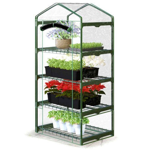МИНИ-БАЛКОННАЯ ТЕПЛИЧНАЯ ПЛЕНКА 4 ПОЛКИ 160x70x50см