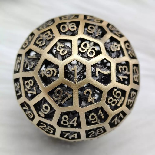 KOSTKA RPG METALOWA KOŚĆ STUŚCIENNA K100 SMOCZE GNIAZDO