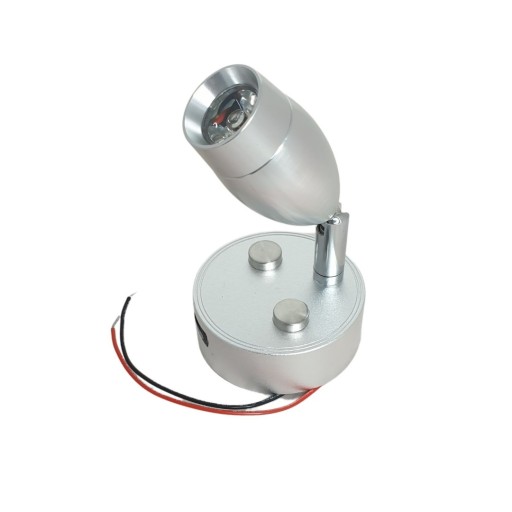 Lampka Kinkiet LED12V 24V do Czytania Wewnętrzna Kamper Przyczepa Chrom USB